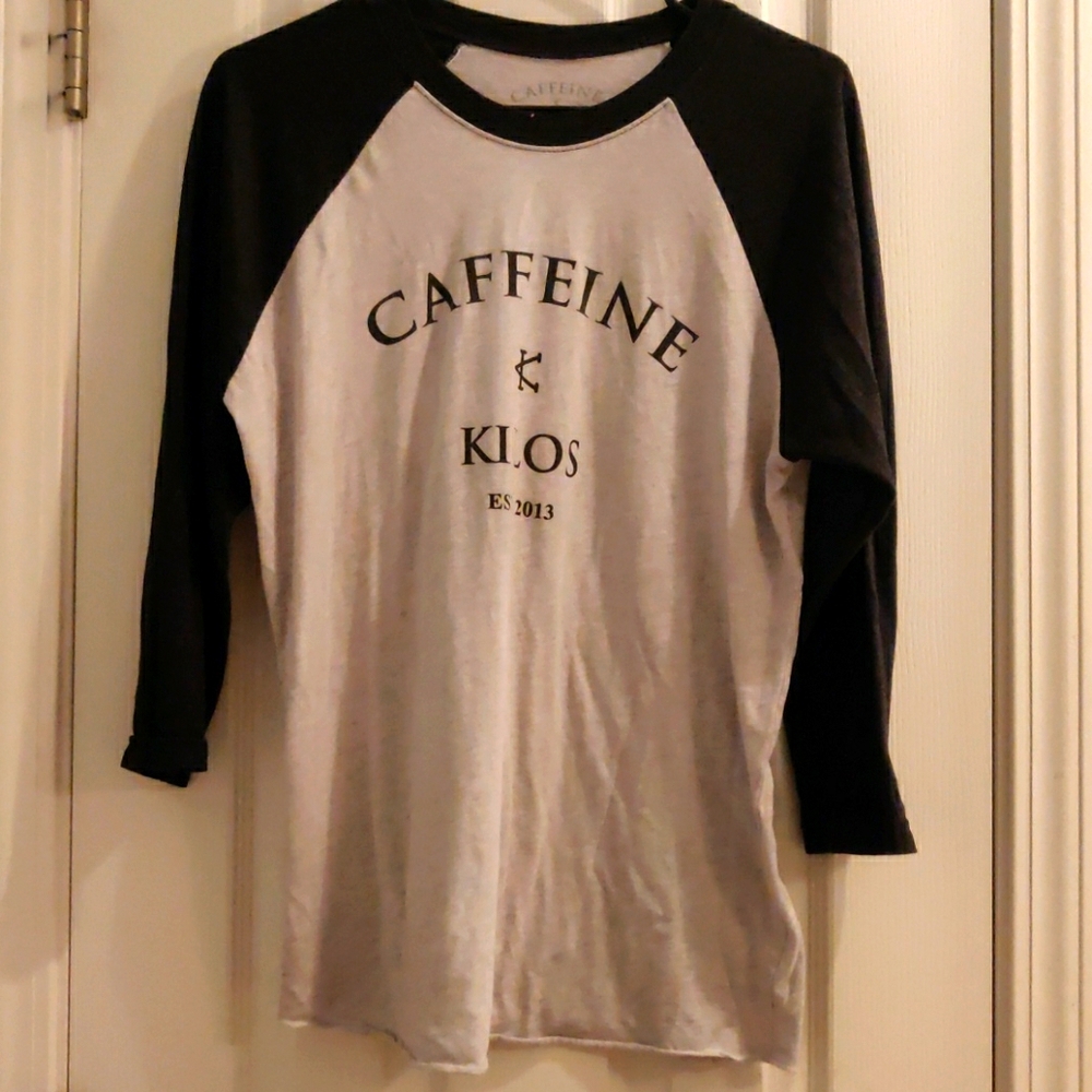 Caffeine and kilos raglan shirt